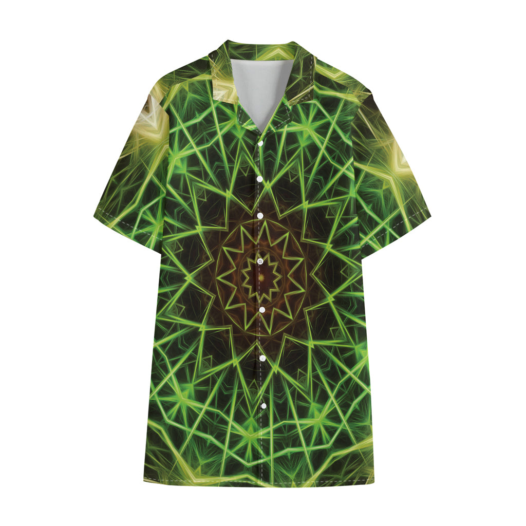 Sparkle Kaleidoscope Print Cotton Hawaiian Shirt