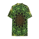 Sparkle Kaleidoscope Print Cotton Hawaiian Shirt