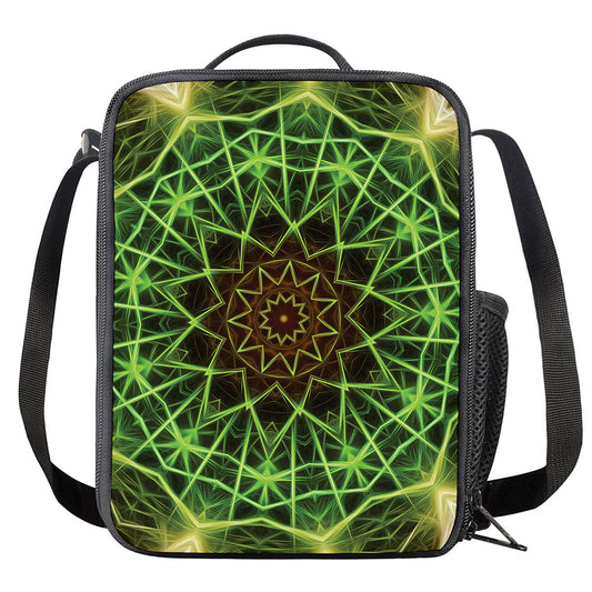 Sparkle Kaleidoscope Print Crossbody Lunch Bag
