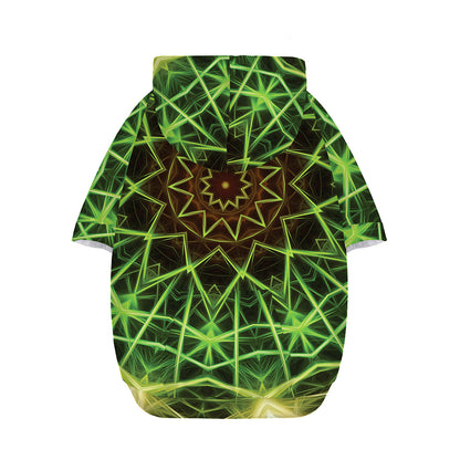 Sparkle Kaleidoscope Print Dog Zip Up Hoodie