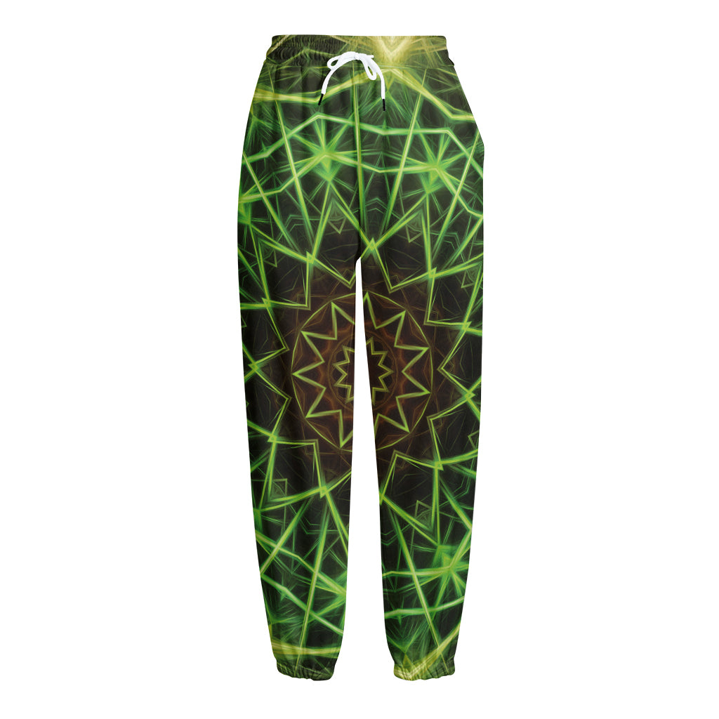 Sparkle Kaleidoscope Print Fleece Lined Knit Pants
