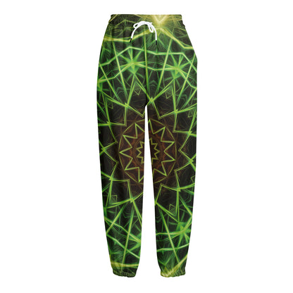 Sparkle Kaleidoscope Print Fleece Lined Knit Pants