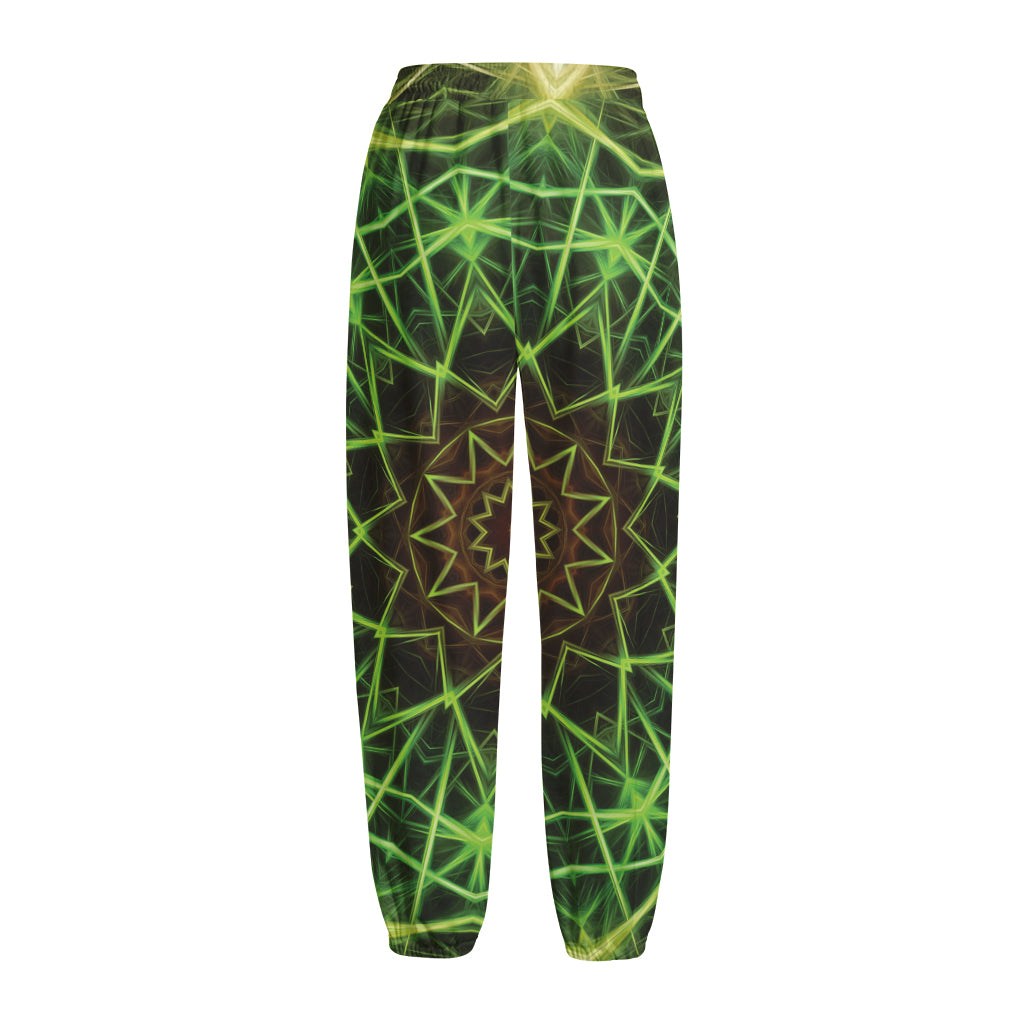 Sparkle Kaleidoscope Print Fleece Lined Knit Pants
