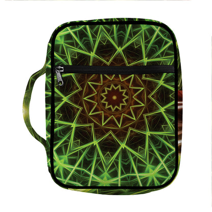 Sparkle Kaleidoscope Print Front Pocket Bible Bag