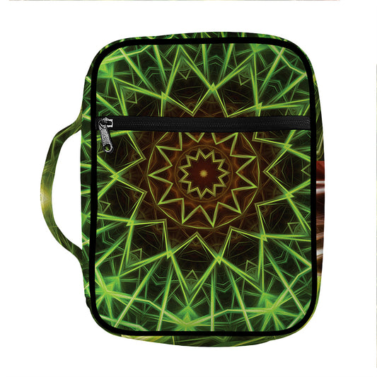 Sparkle Kaleidoscope Print Front Pocket Bible Bag