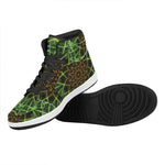 Sparkle Kaleidoscope Print High Top Leather Sneakers