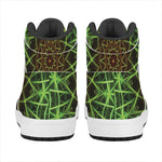 Sparkle Kaleidoscope Print High Top Leather Sneakers
