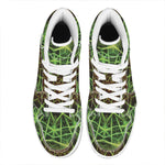 Sparkle Kaleidoscope Print High Top Leather Sneakers