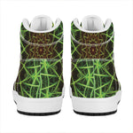Sparkle Kaleidoscope Print High Top Leather Sneakers