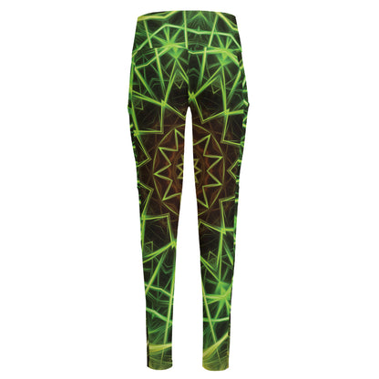 Sparkle Kaleidoscope Print High-Waisted Pocket Leggings