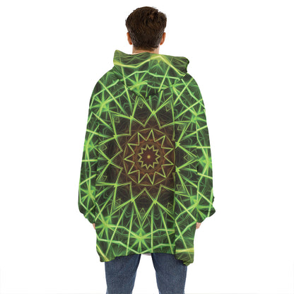 Sparkle Kaleidoscope Print Hoodie Blanket