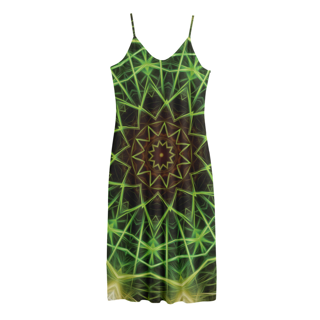 Sparkle Kaleidoscope Print Jersey Midi Cami Dress