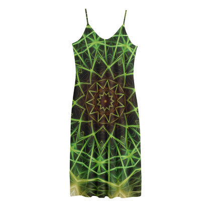 Sparkle Kaleidoscope Print Jersey Midi Cami Dress