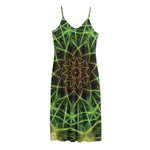 Sparkle Kaleidoscope Print Jersey Midi Cami Dress