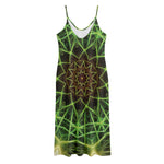 Sparkle Kaleidoscope Print Jersey Midi Cami Dress