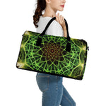 Sparkle Kaleidoscope Print Leather Duffle Bag