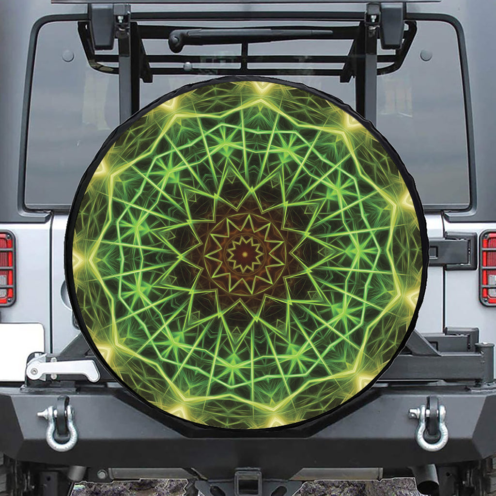 Sparkle Kaleidoscope Print Leather Spare Tire Cover