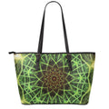 Sparkle Kaleidoscope Print Leather Tote Bag With Zipper