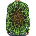 Sparkle Kaleidoscope Print Long Sleeve Baseball Jersey