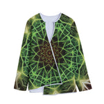 Sparkle Kaleidoscope Print Long Sleeve Short Coat