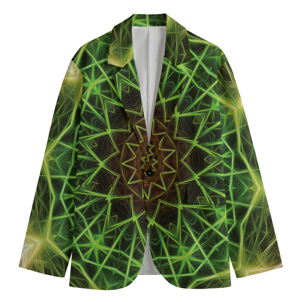 Sparkle Kaleidoscope Print Men's Cotton Blazer