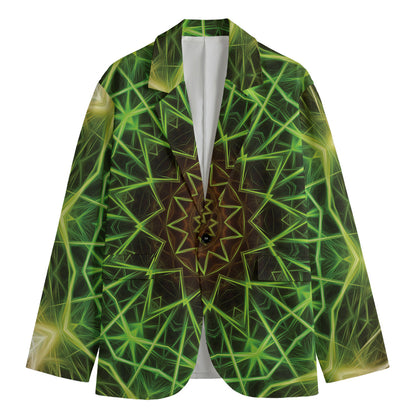 Sparkle Kaleidoscope Print Men's Cotton Blazer