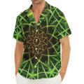 Sparkle Kaleidoscope Print Men's Deep V-Neck Shirt