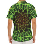 Sparkle Kaleidoscope Print Men's Deep V-Neck Shirt