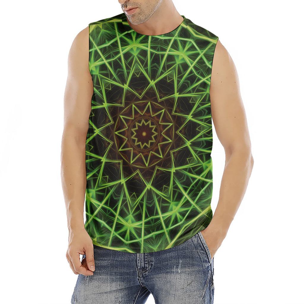 Sparkle Kaleidoscope Print Men's Fitness Tank Top