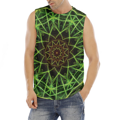 Sparkle Kaleidoscope Print Men's Fitness Tank Top