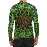 Sparkle Kaleidoscope Print Men's Long Sleeve Rash Guard