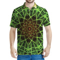 Sparkle Kaleidoscope Print Men's Polo Shirt
