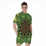 Sparkle Kaleidoscope Print Men's Rompers