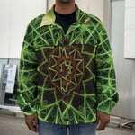 Sparkle Kaleidoscope Print Men's Shirt Jacket