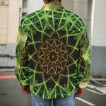 Sparkle Kaleidoscope Print Men's Shirt Jacket