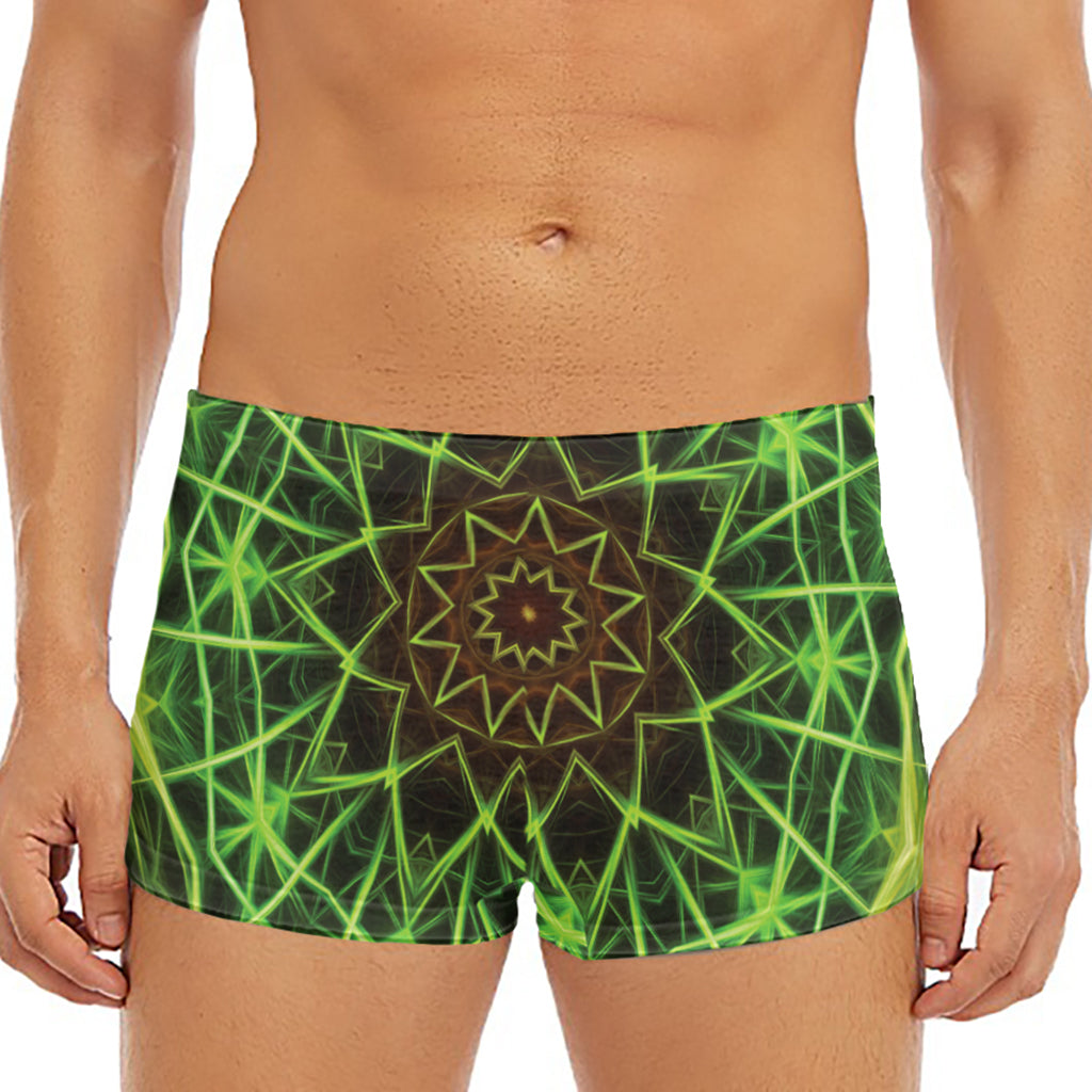 Sparkle Kaleidoscope Print Men's Short Boxer Briefs
