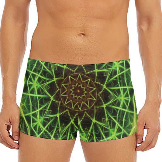 Sparkle Kaleidoscope Print Men's Short Boxer Briefs