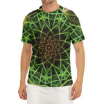 Sparkle Kaleidoscope Print Men's Short Sleeve Rash Guard