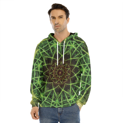 Sparkle Kaleidoscope Print Men's Velvet Pullover Hoodie