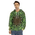Sparkle Kaleidoscope Print Men's Velvet Pullover Hoodie