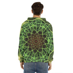 Sparkle Kaleidoscope Print Men's Velvet Pullover Hoodie