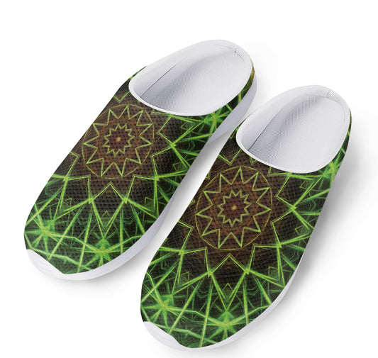 Sparkle Kaleidoscope Print Mesh Casual Shoes