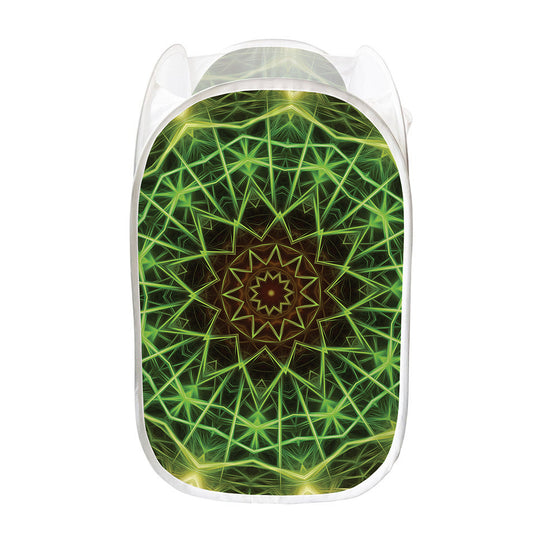 Sparkle Kaleidoscope Print Mesh Laundry Hamper