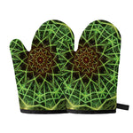 Sparkle Kaleidoscope Print Oven Mitts
