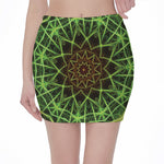 Sparkle Kaleidoscope Print Pencil Mini Skirt