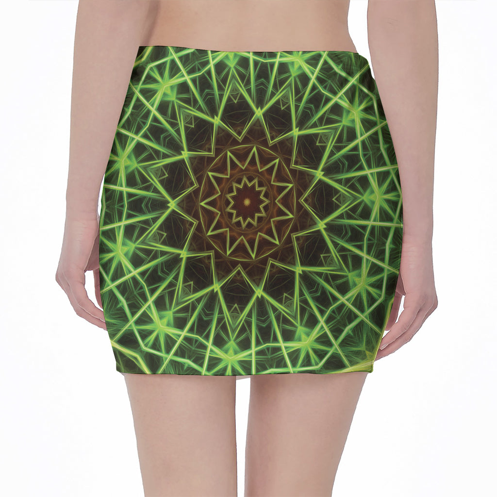 Sparkle Kaleidoscope Print Pencil Mini Skirt