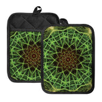 Sparkle Kaleidoscope Print Pot Holders With Pocket