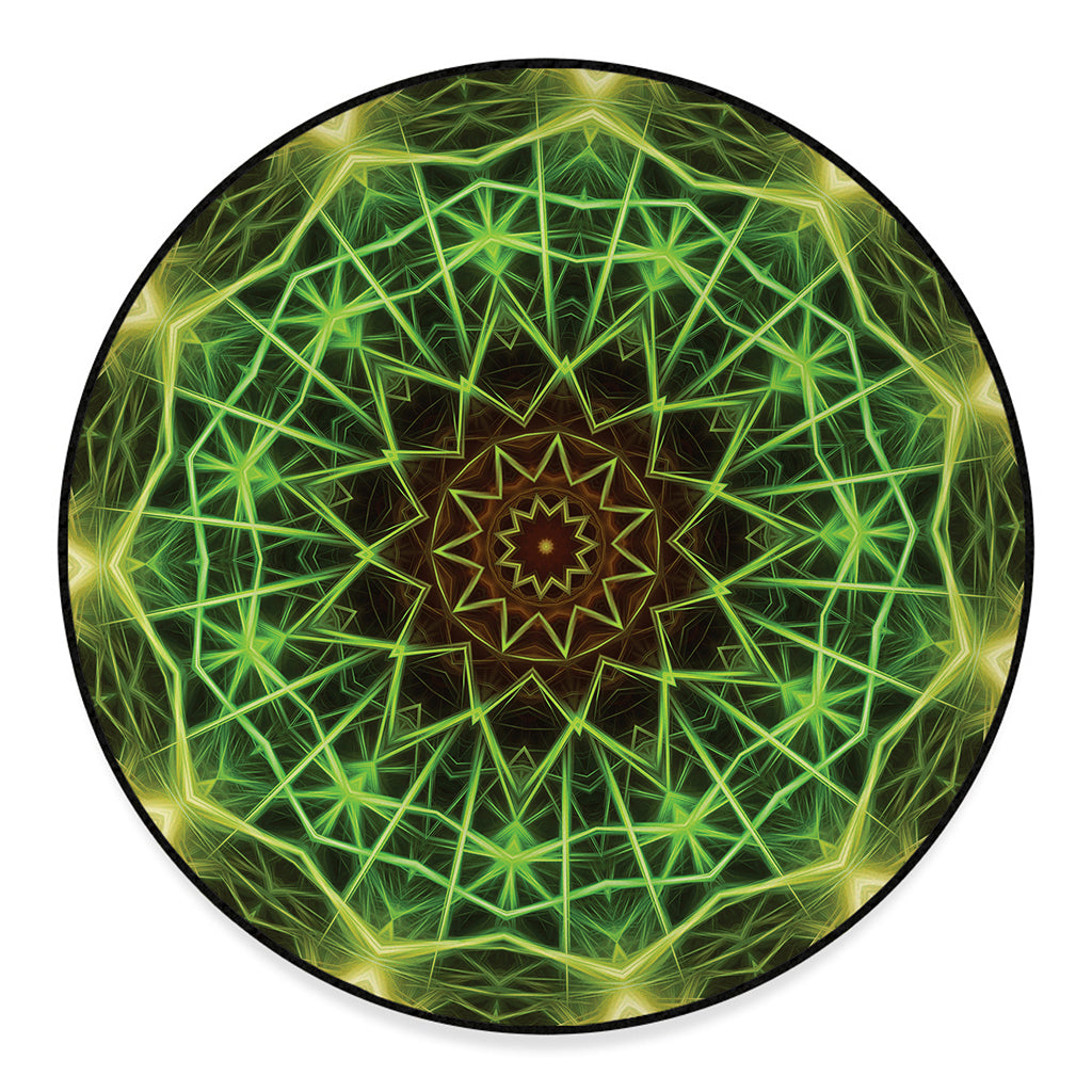 Sparkle Kaleidoscope Print Round Floor Mat