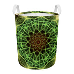 Sparkle Kaleidoscope Print Round Laundry Basket