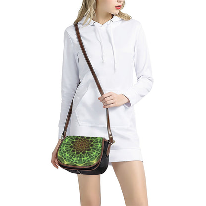 Sparkle Kaleidoscope Print Saddle Bag